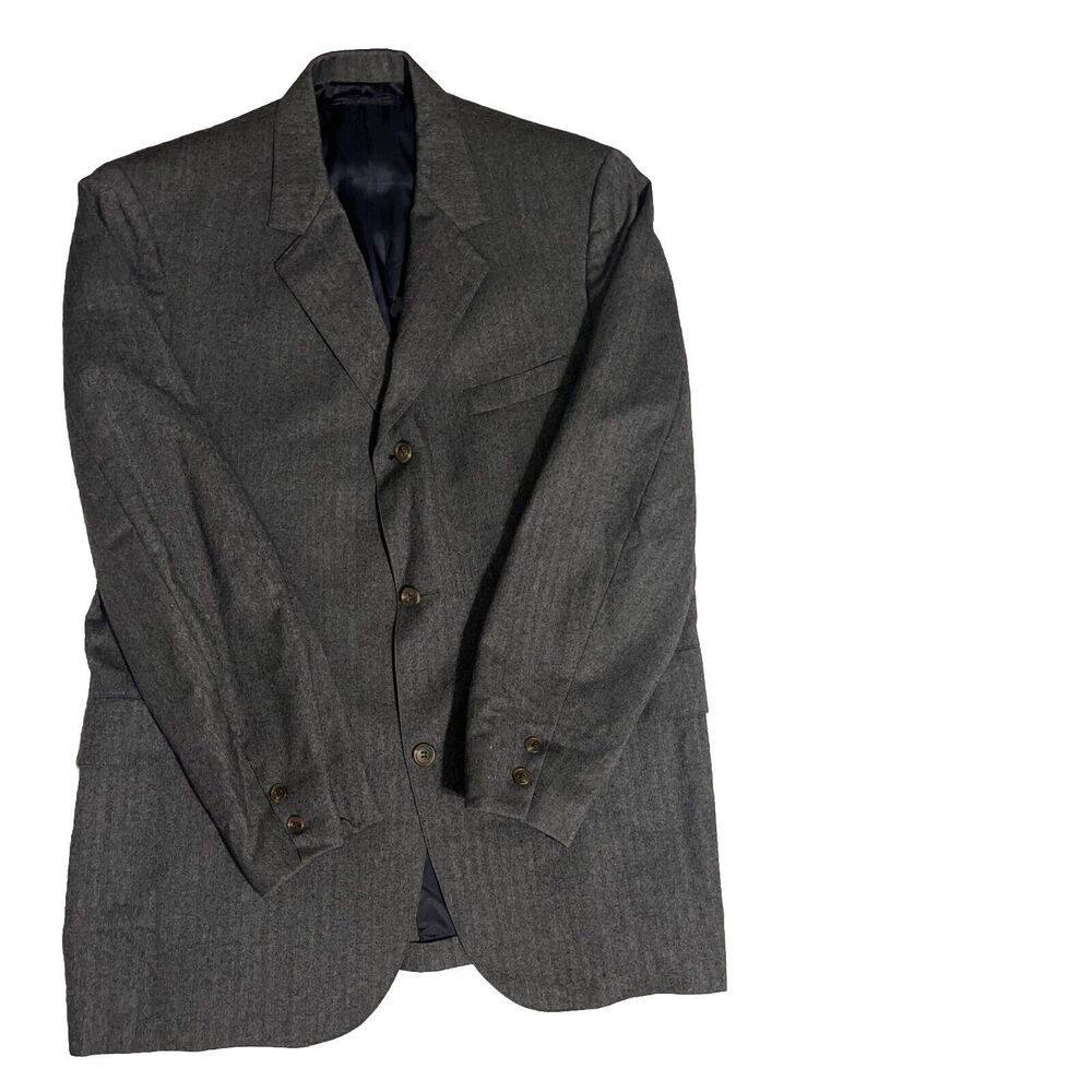 Brooks Brothers 42L 36x32 Gray Wool Suit, 3-Button Vented, Two Piece Suit